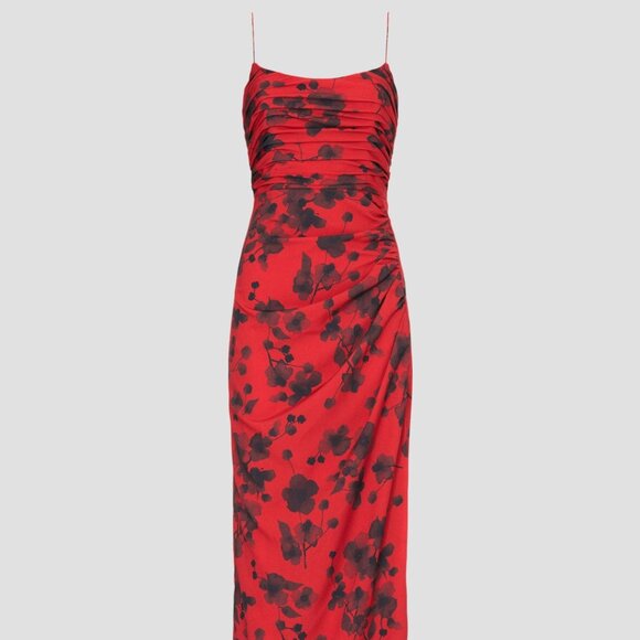 Luxe Gown, Hutch Spaghetti Strap Maxi in Red Floral, 10 - Picture 16 of 16